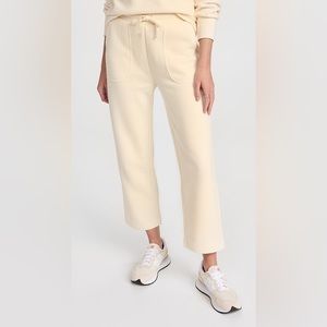 Mwl by Madewell Women's Chunky Waffle Straight Leg Sweatpants Size Medium Cream